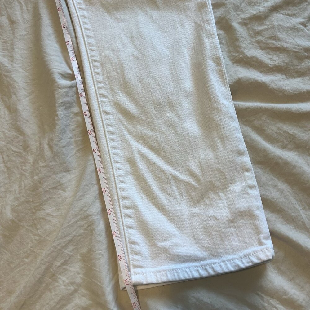 Paige 29” Waist Brigitte White Straight Leg Jeans 27” Inseam - Picture 8 of 8
